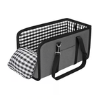 Grey dog car seat