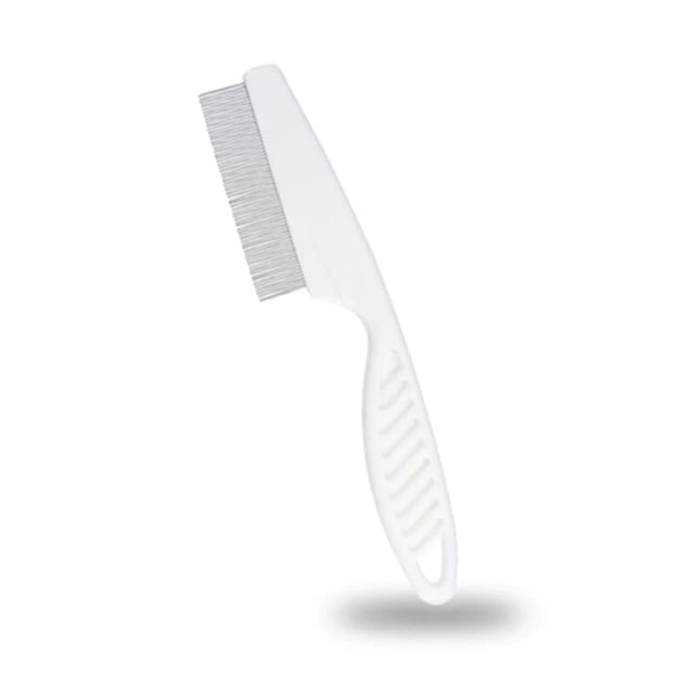 White pet grooming comb