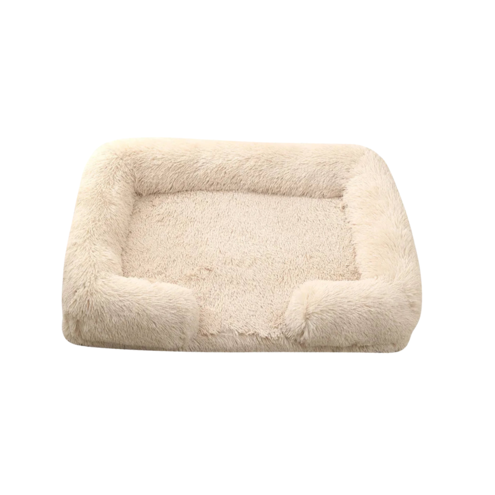 Dog Plush Bed | Calming Comfort | Non-Slip Base | Removable Cover | Soft & Durable Pet Cushion