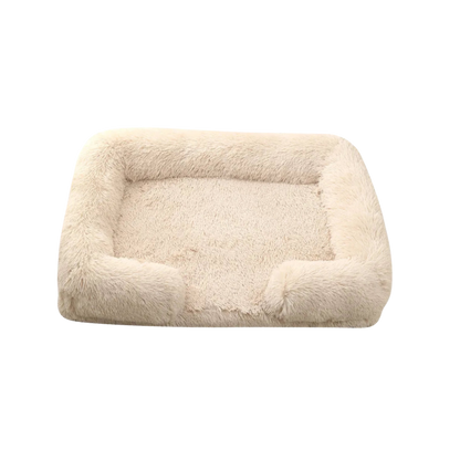 Dog Plush Bed | Calming Comfort | Non-Slip Base | Removable Cover | Soft & Durable Pet Cushion