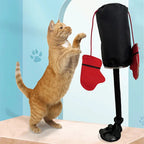 Cat batting at the toy