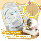 Cat tunnel with hanging toys