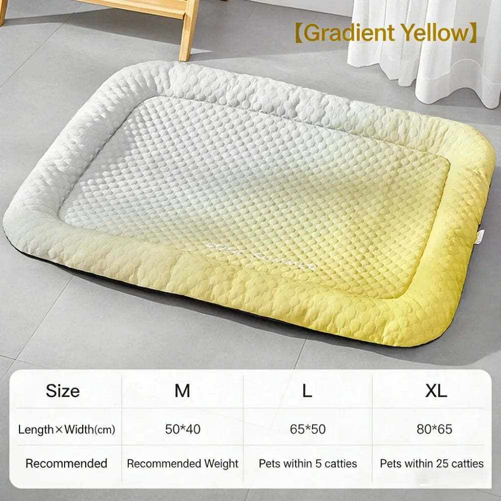 Yellow cat cooling mat sizes