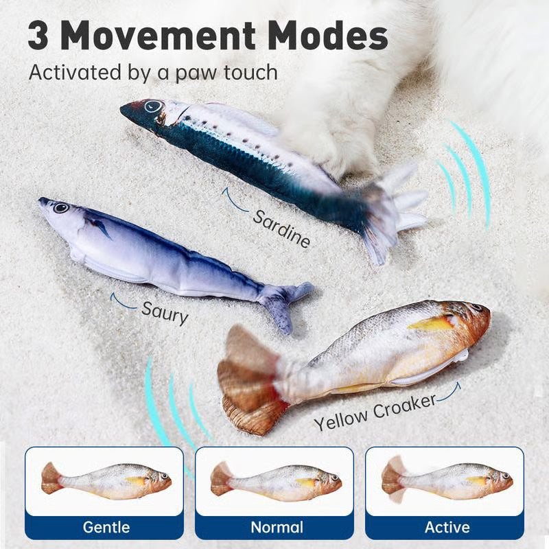Fish toy movement modes