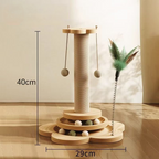 Solid wood scratching post 40 cm