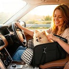 Small dog car seat with tether
