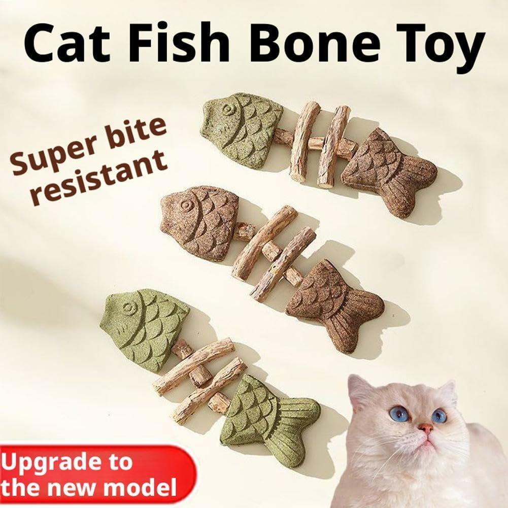 Cat fish bone toy