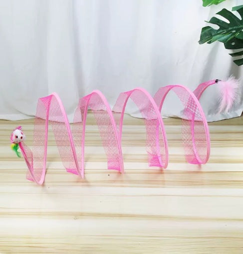 Sisal cat toy in pink