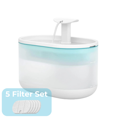 Cat Water Fountain | Quiet Pet Drinking Fountain | 5-Layer Filter | BPA-Free | Flow & Bubble Modes