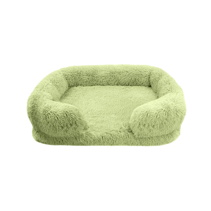 Dog Plush Bed | Calming Comfort | Non-Slip Base | Removable Cover | Soft & Durable Pet Cushion
