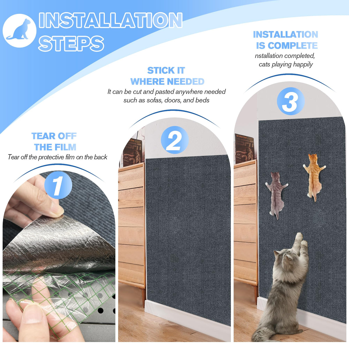 Cutting and attaching the scratch pad