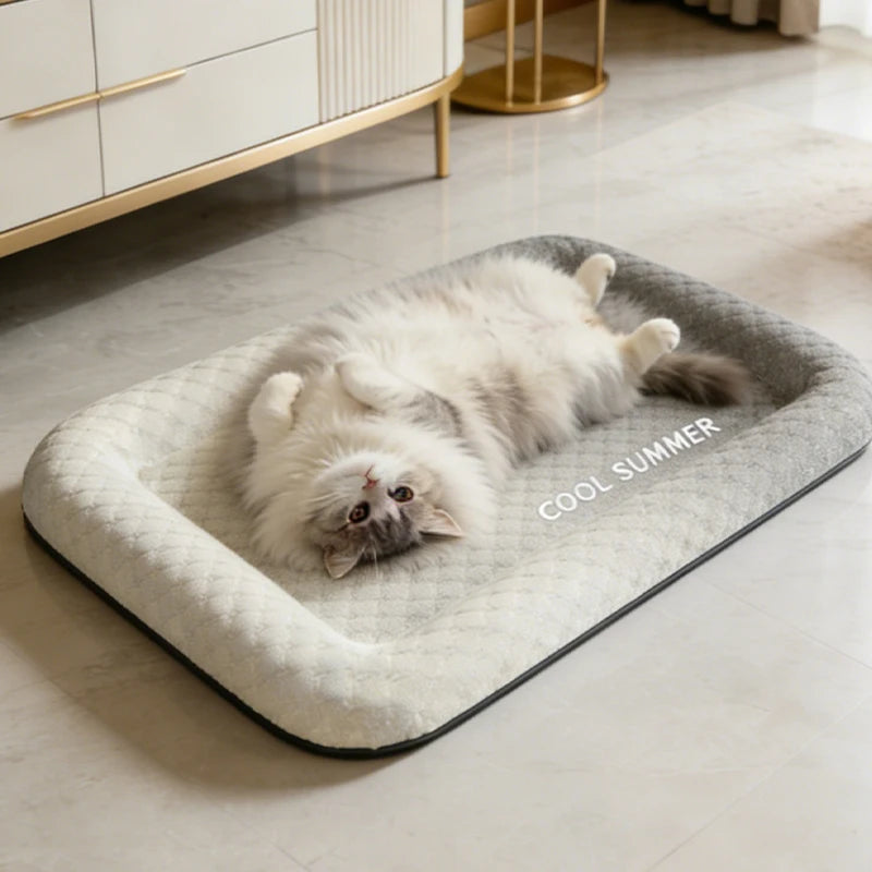 Ice silk cooling mat for cats