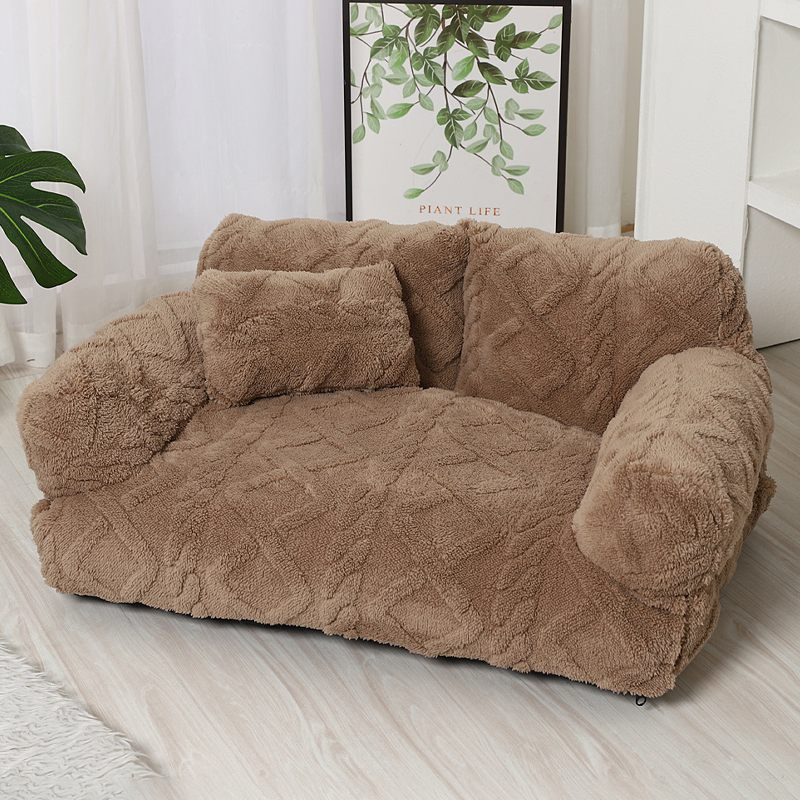 Pet sofa bed with raised edge