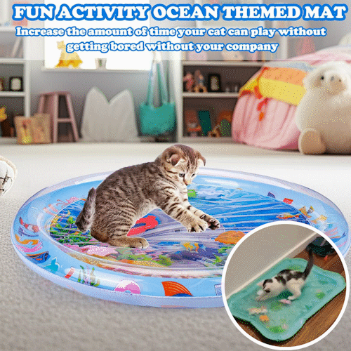 Water play mat with tropical fish