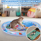 Water play mat with tropical fish
