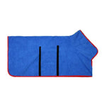 Blue microfibre dog robe