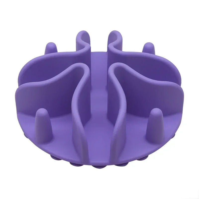 Dog Food Bowl Insert | Slow Feeding Spiral Design | Durable Silicone with Suction Cup 1