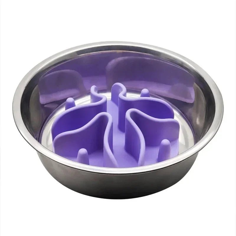 Dog Food Bowl Insert | Slow Feeding Spiral Design | Durable Silicone with Suction Cup 3