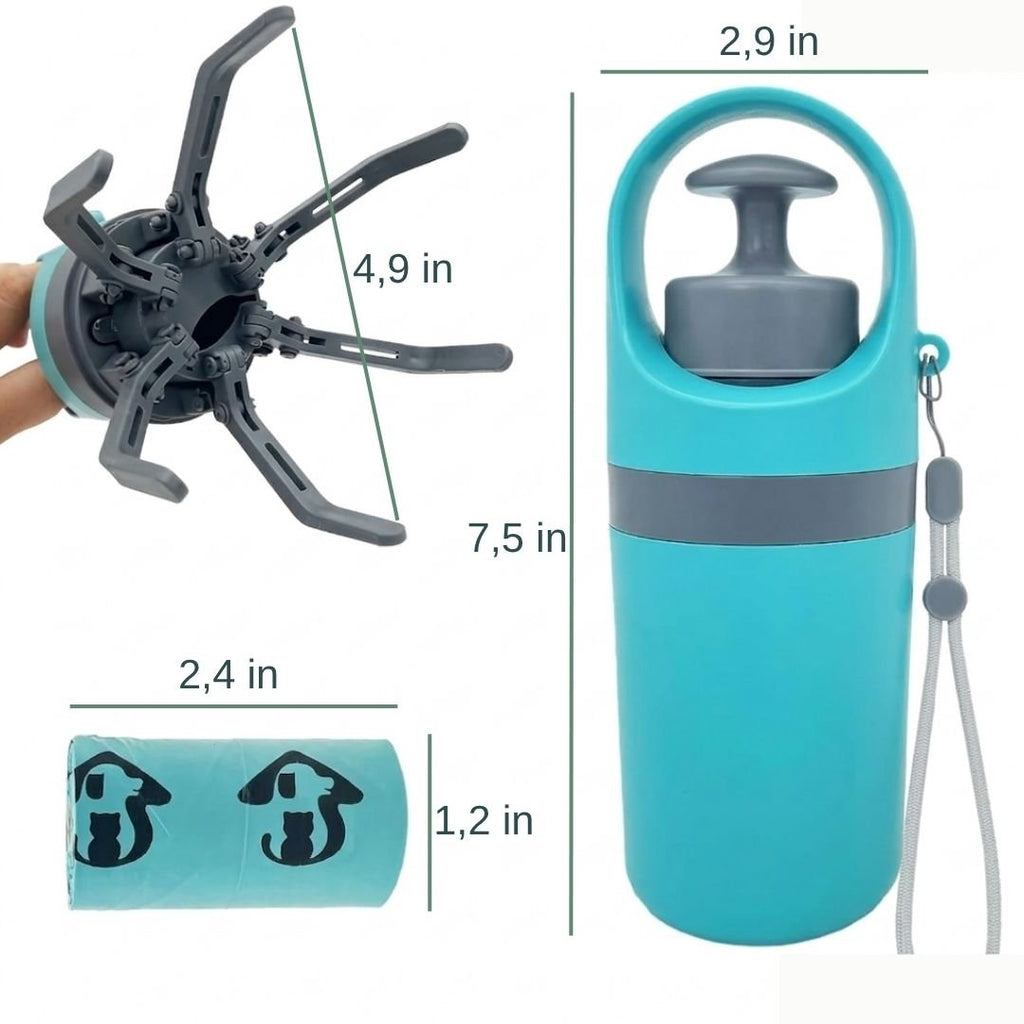 Dog Poop Scooper | Hands-Free Gripping Claw | Built-In Bag Holder for Easy Cleanup 3