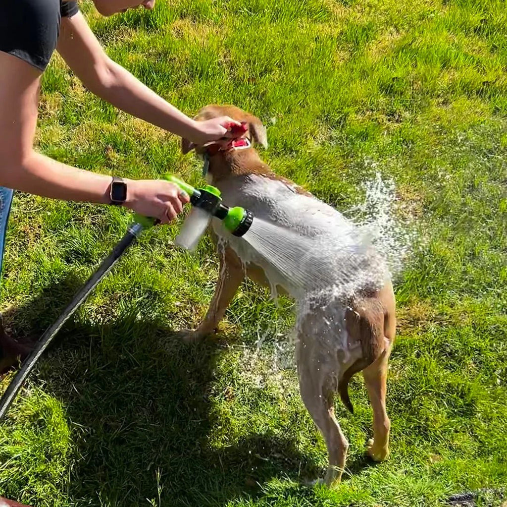 Dog Shower Head | 8 Spray Settings | Built-in Soap Dispenser | Lightweight and Easy to Use 1