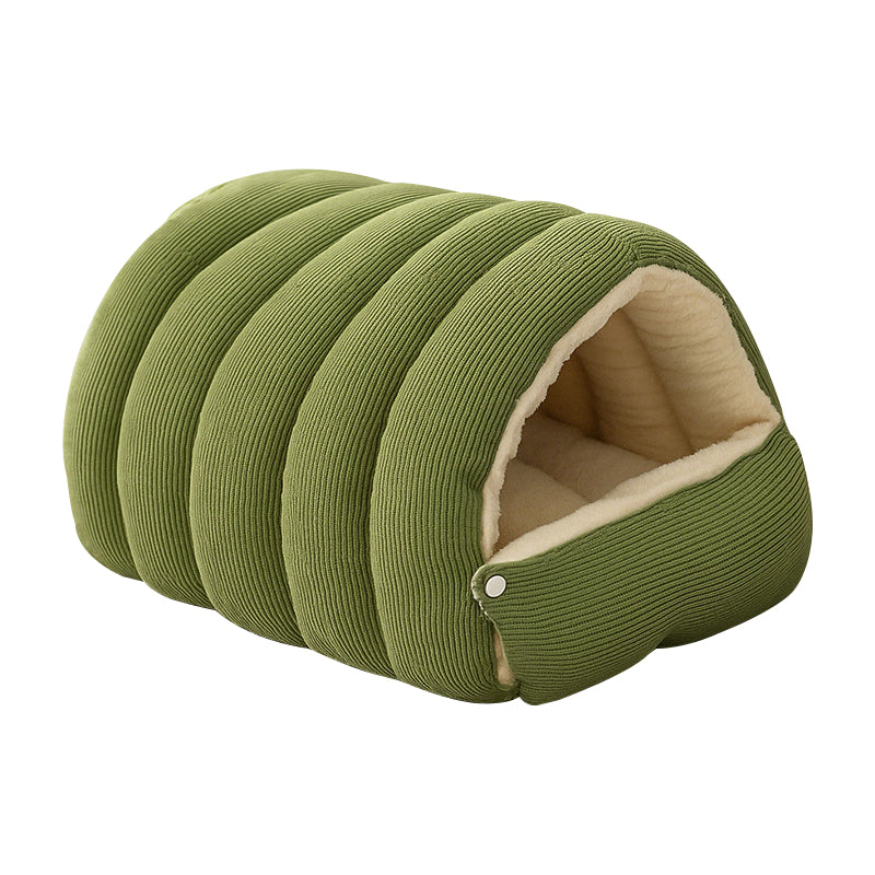 Pet cave bed side view