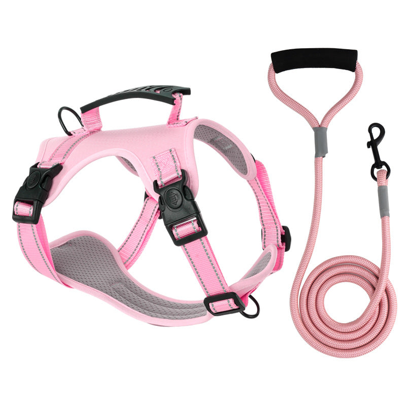 Dog harness in pink