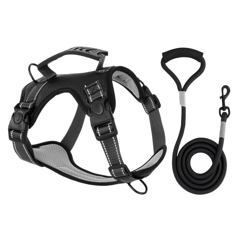 Dog harness in black