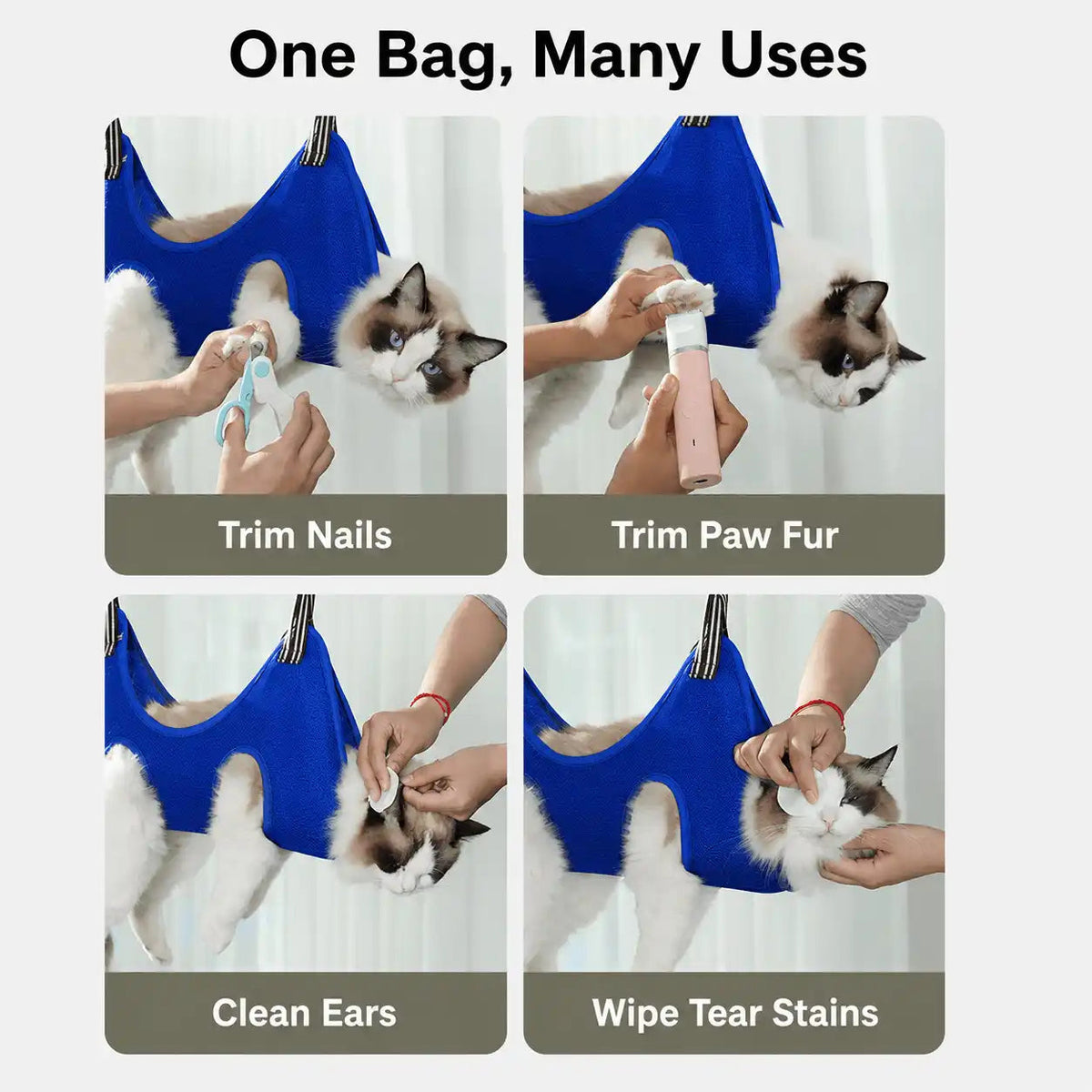 Grooming hammock uses
