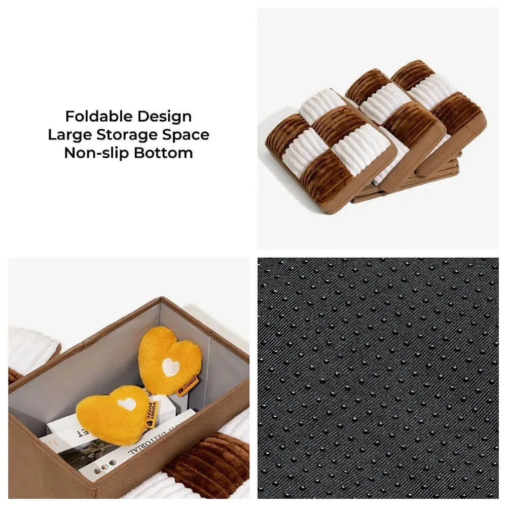 Foldable design, storage space and non-slip bottom