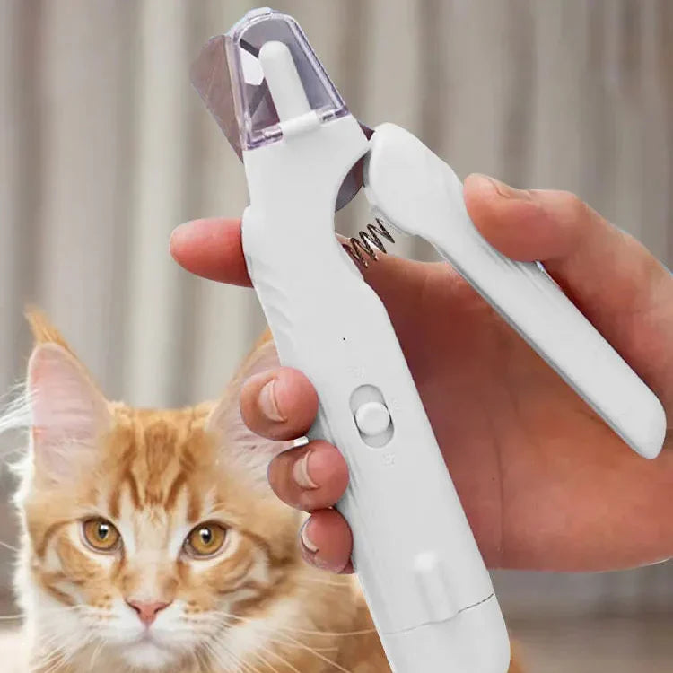 2-in-1 pet nail clipper and grinder in white