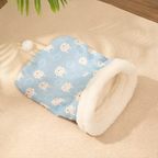 Semi-enclosed pet sleeping sack
