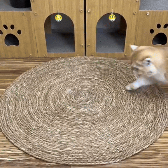 Natural Sisal Cat Scratching Mat - Dual Function Furniture Protector