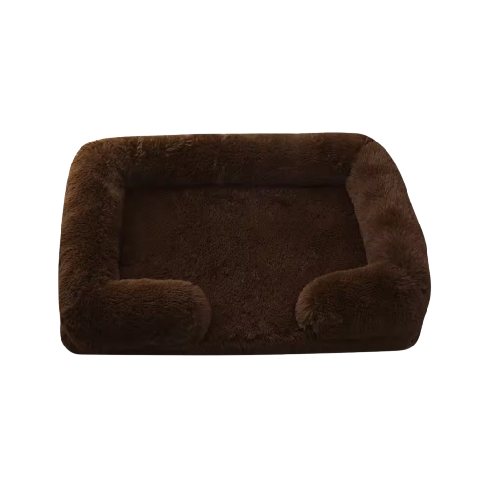 Dog Plush Bed | Calming Comfort | Non-Slip Base | Removable Cover | Soft & Durable Pet Cushion