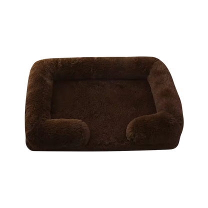 Dog Plush Bed | Calming Comfort | Non-Slip Base | Removable Cover | Soft & Durable Pet Cushion