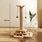 Solid wood scratching post 50 cm