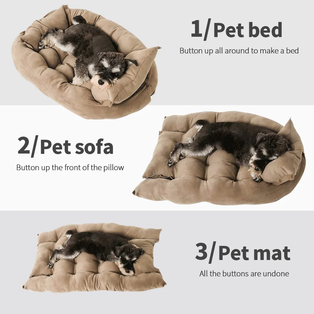 How to button the bed into bed, sofa or mat shape