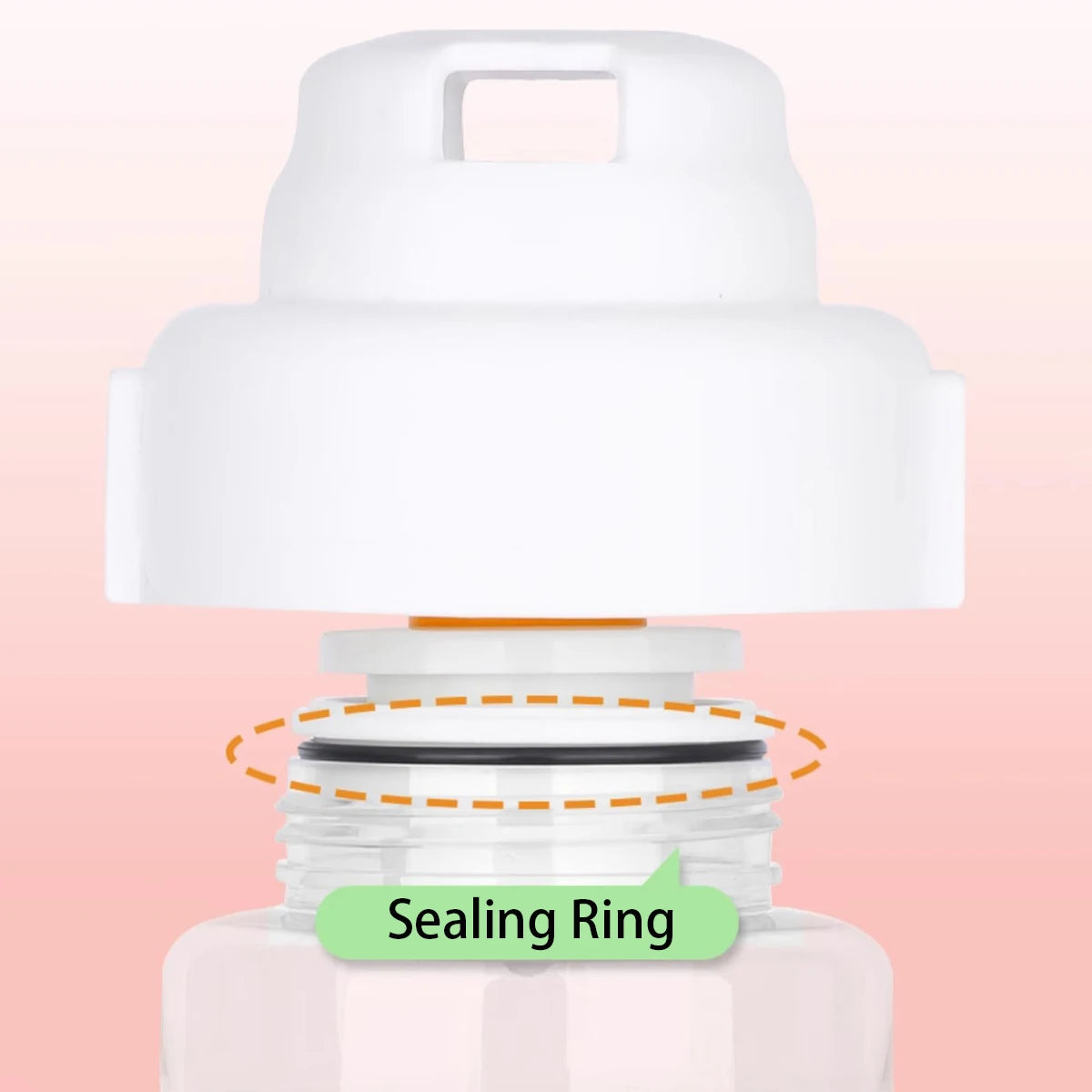 Water bottle drinking tray detail