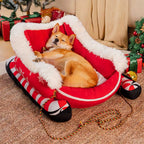 Sleigh dog bed side view