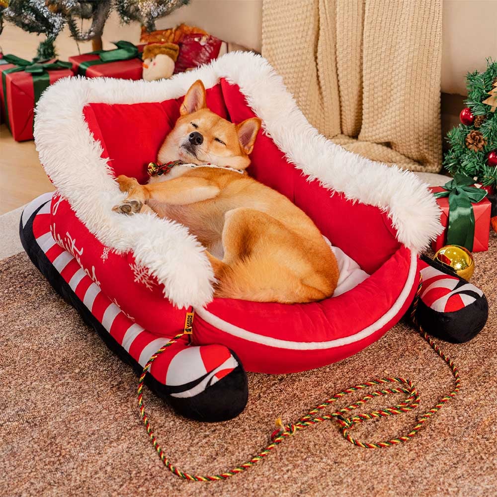Sleigh dog bed side view