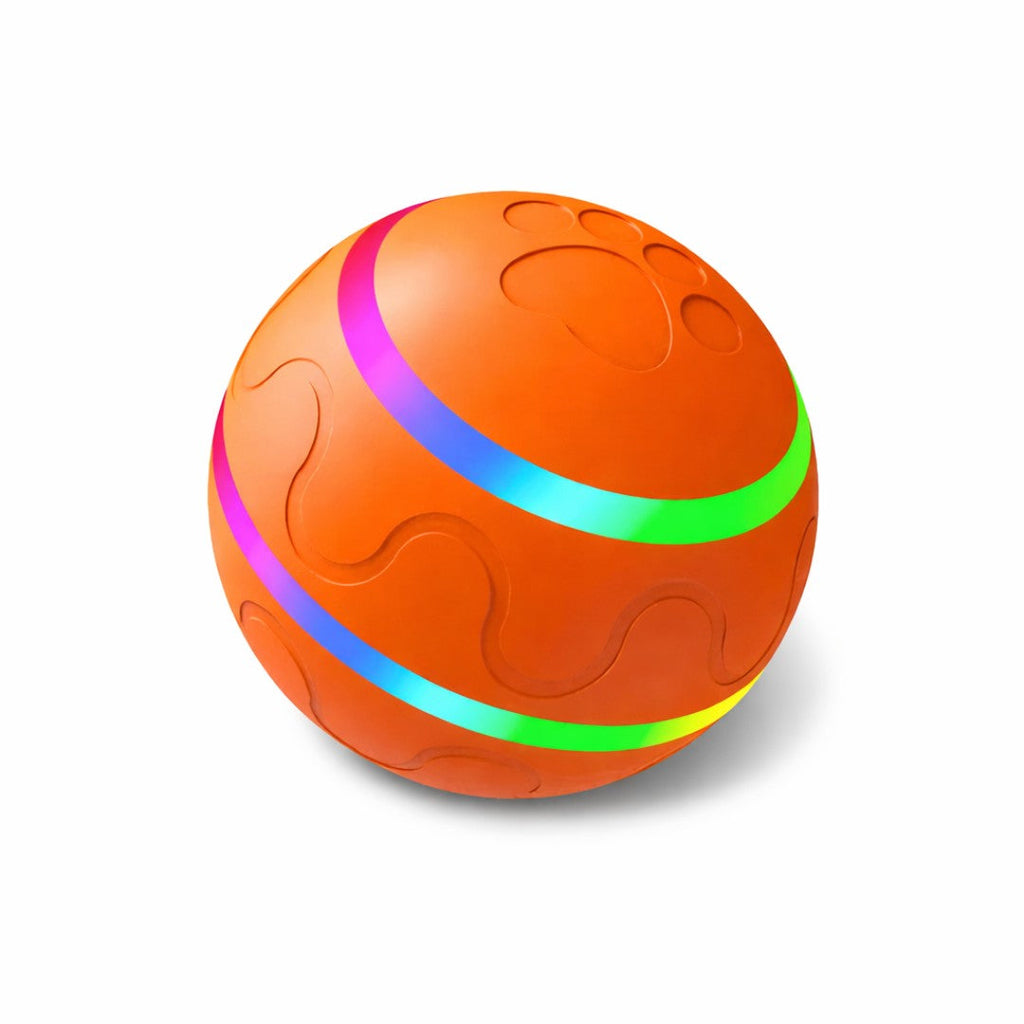Orange automatic rolling ball with LED lights