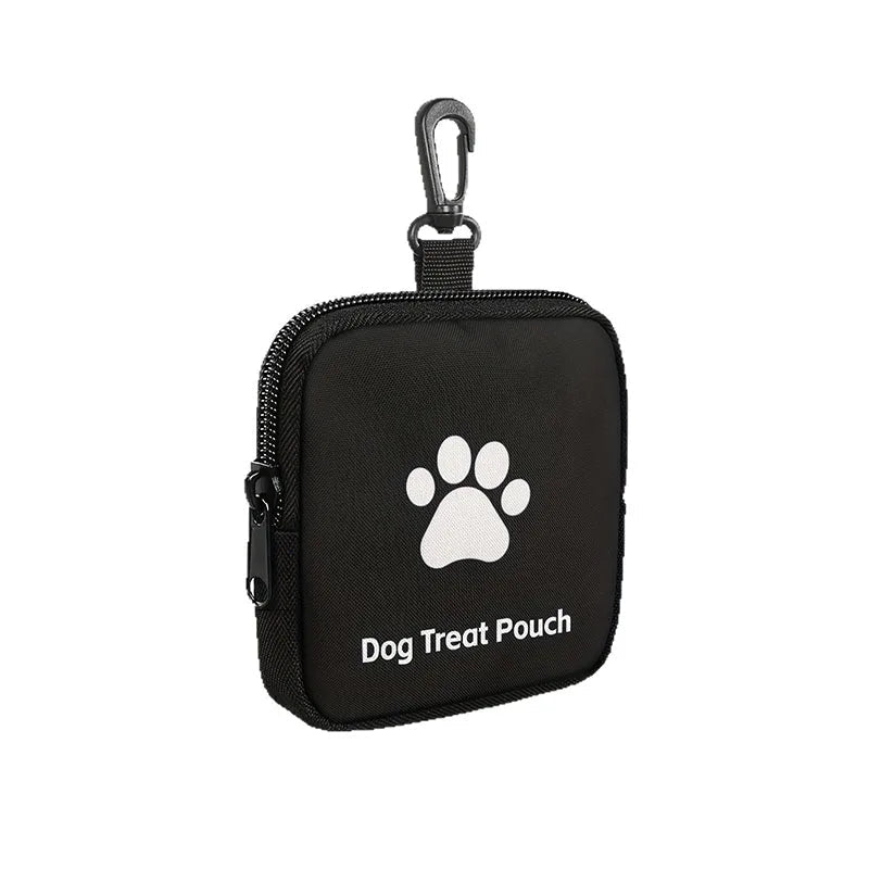 Dog treat pouch in use