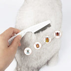 Pet grooming comb with fine teeth