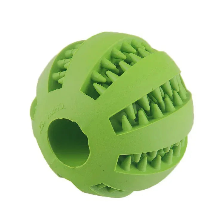 Green dog chew ball