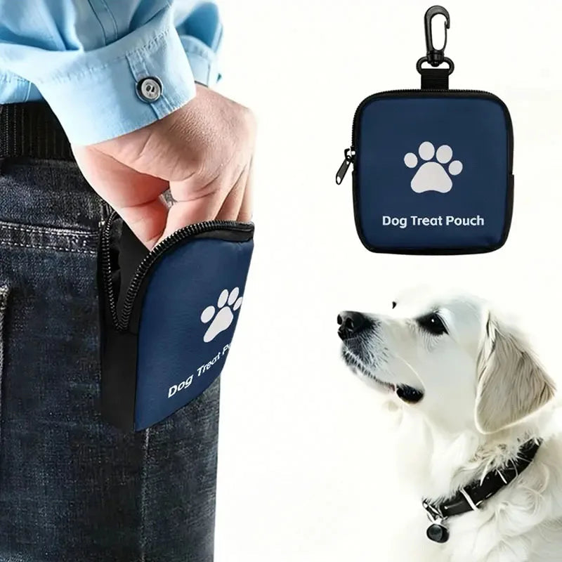 Zip treat pouch for dog walks
