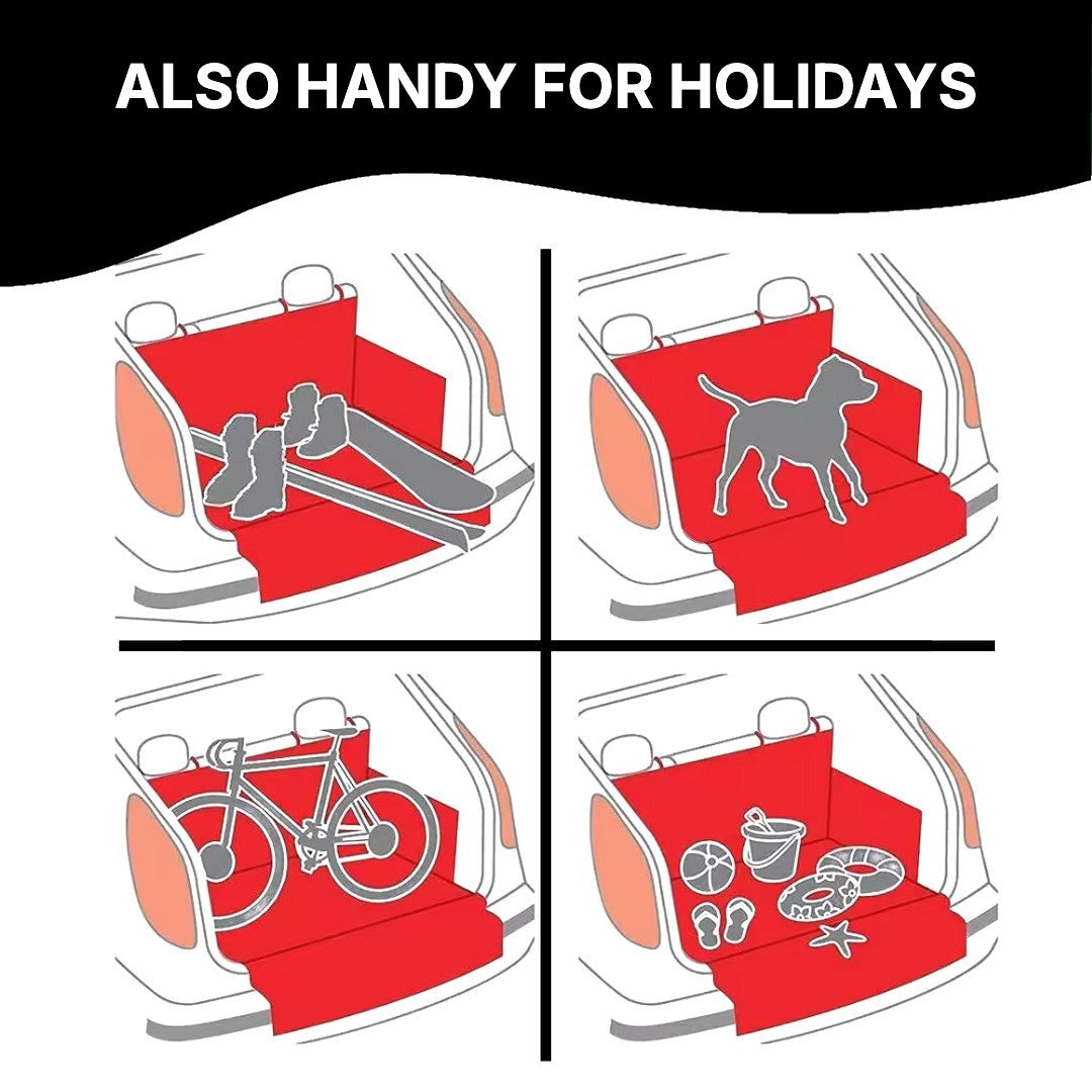 Boot liner used for dogs, luggage, bikes and beach gear