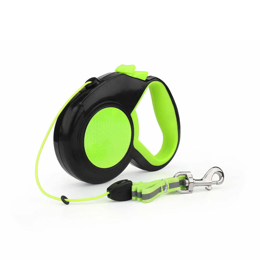 Green retractable dog leash