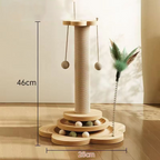 Solid wood scratching post 46 cm