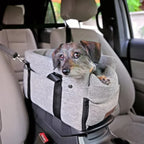 Dog car seat fitted in car