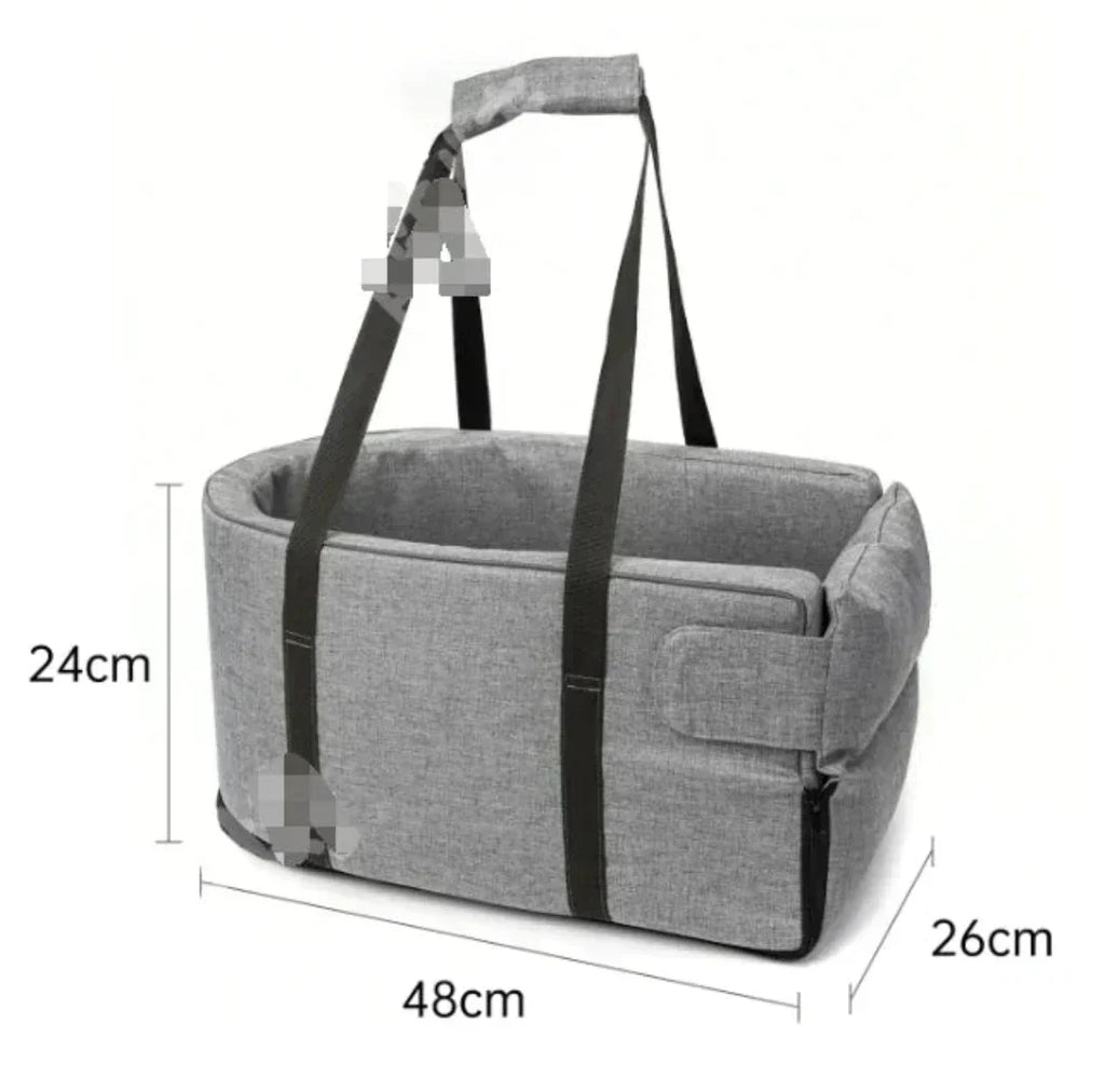 Dog car seat side view