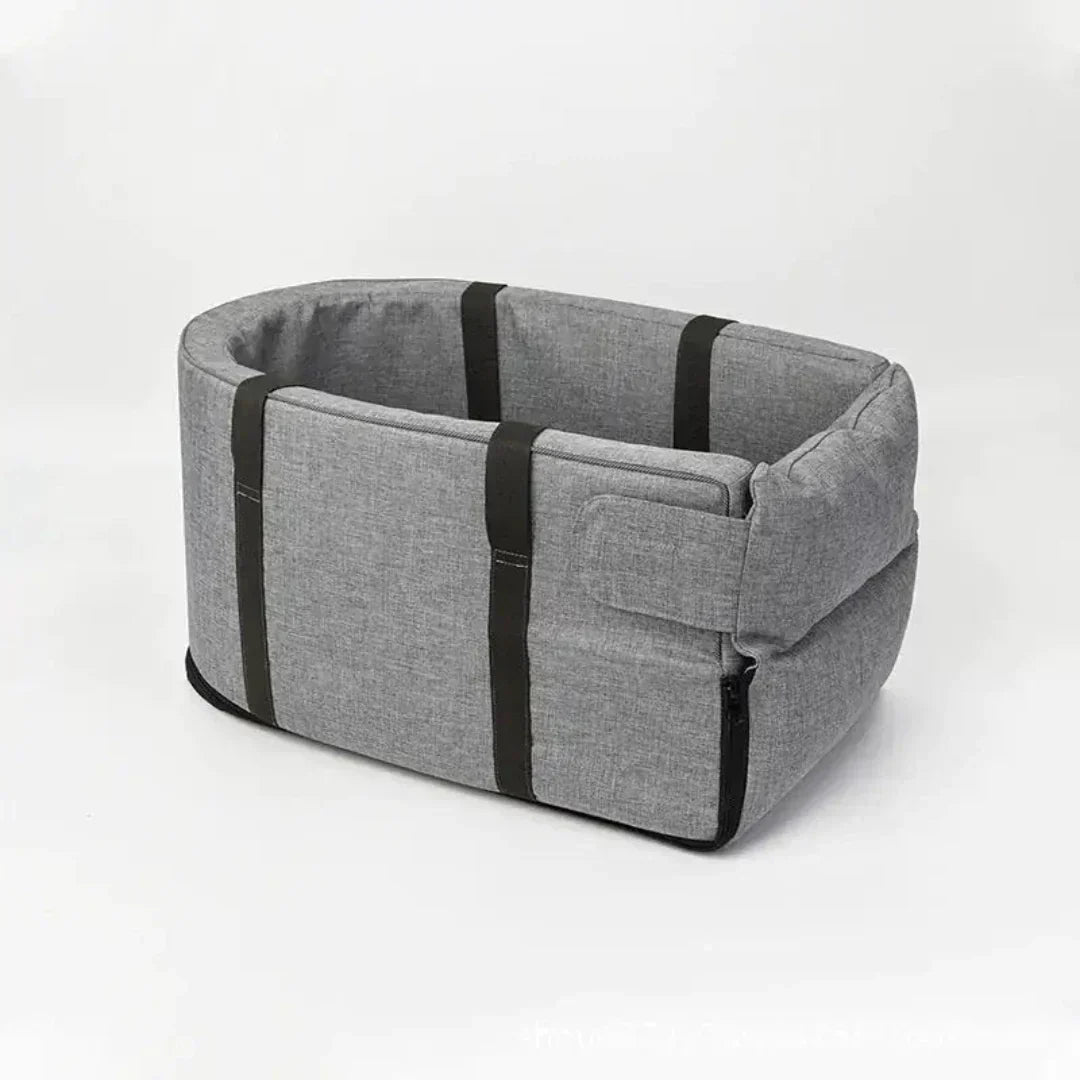 Padded dog car seat interior